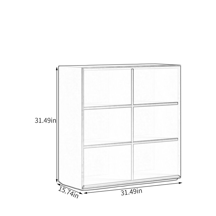 HIGH CHESS Solid Wood Bookcase Black Locker Modern Simple Bookcase Wayfair Canada